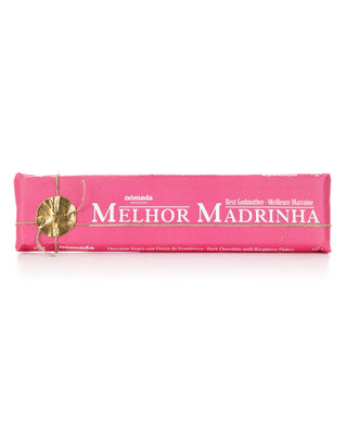 Dark Chocolate Bar with Raspberry "Best Godmother" Portuguese Memories 300g